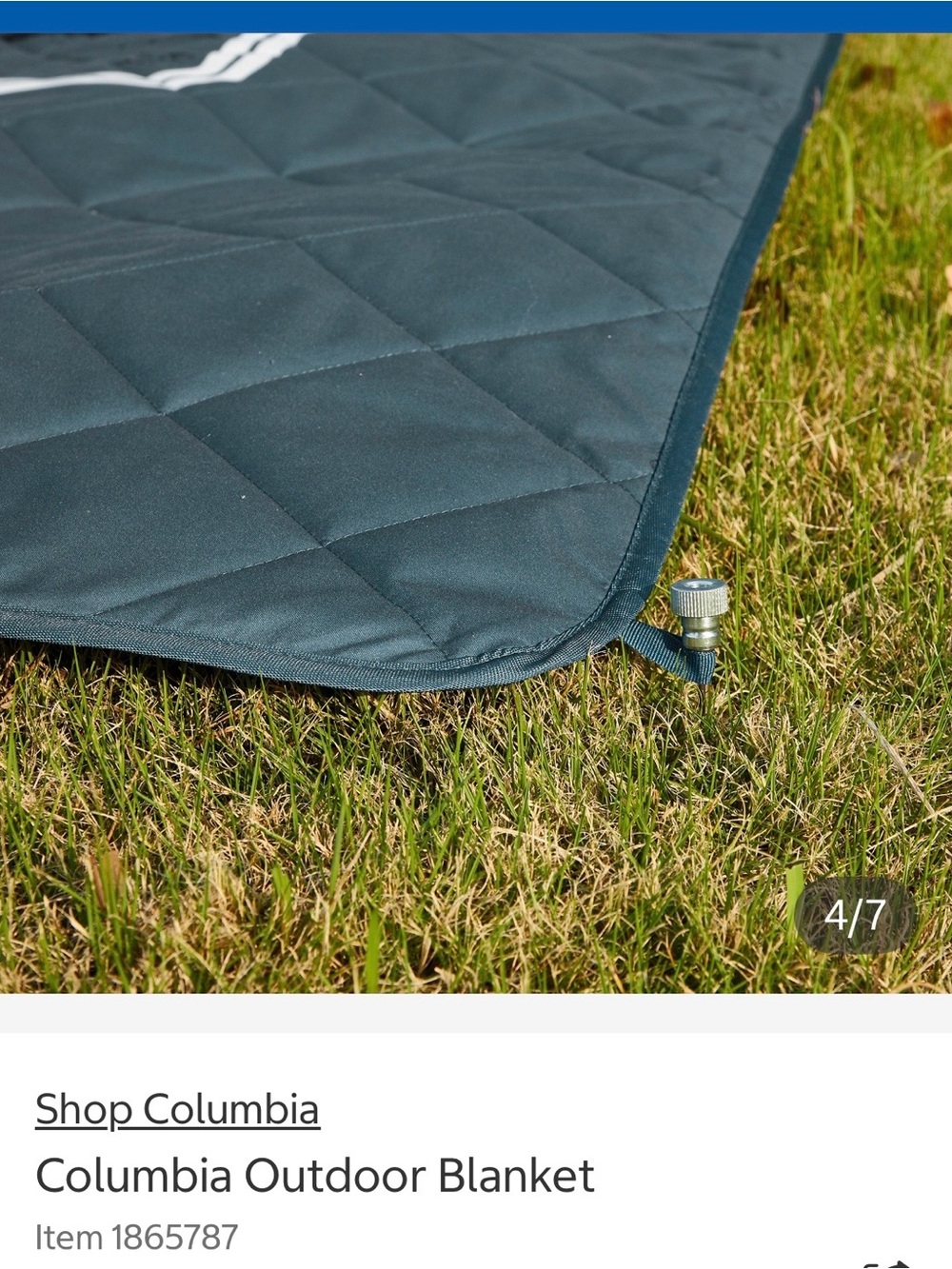 Columbia Outdoor Blanket Bag — Teal Mountain Print - Picture 4 of 8